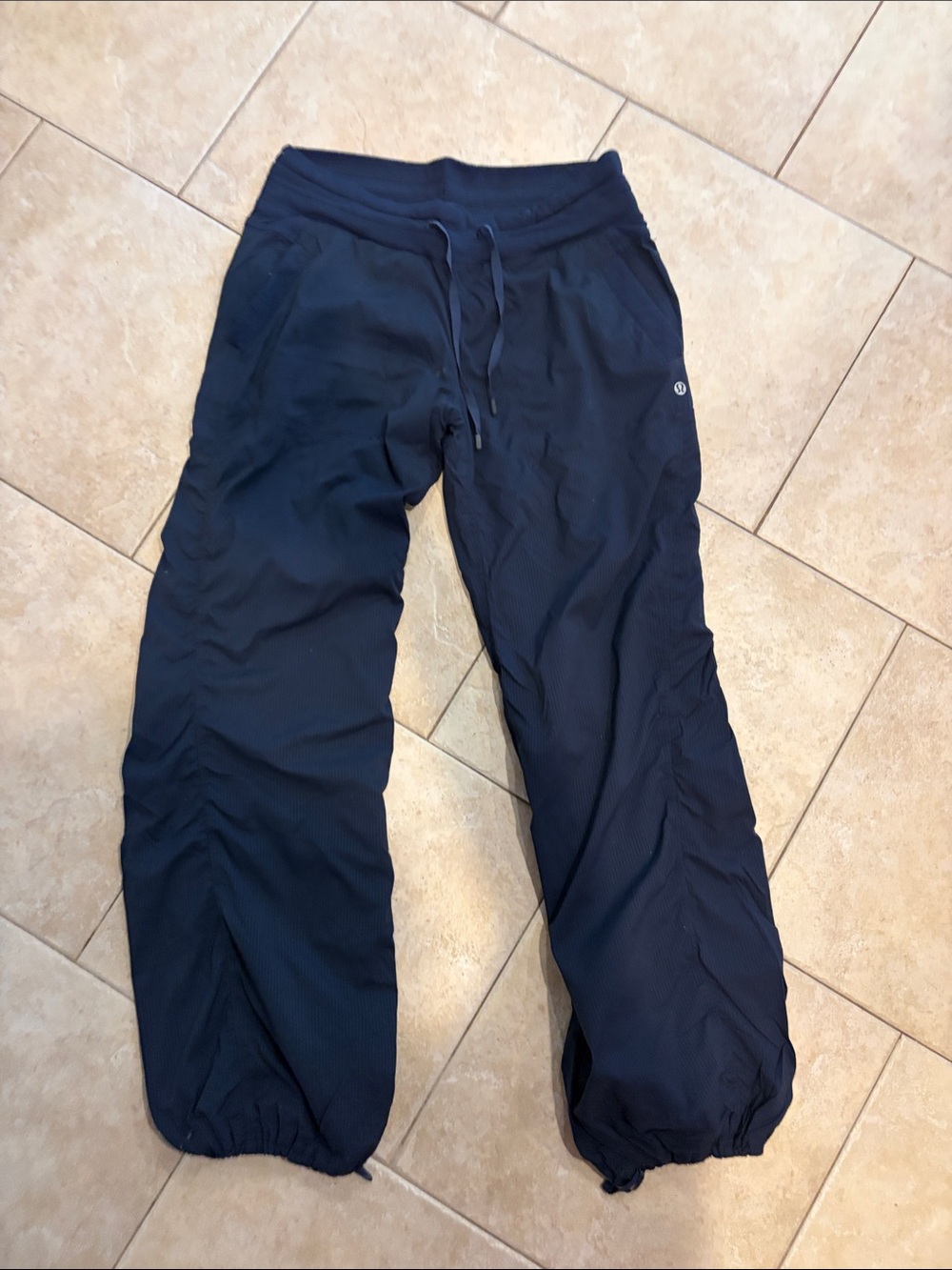 Navy  Drawstring Jogger Pants with Elastic Ankles